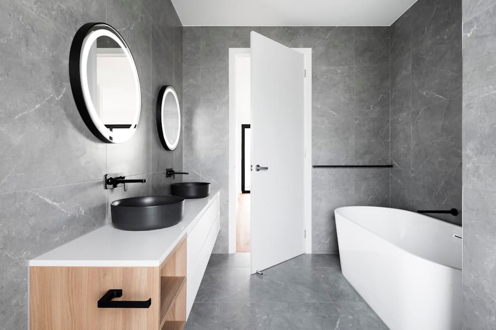 A family bathroom with a shower over the bath (illustrative example)