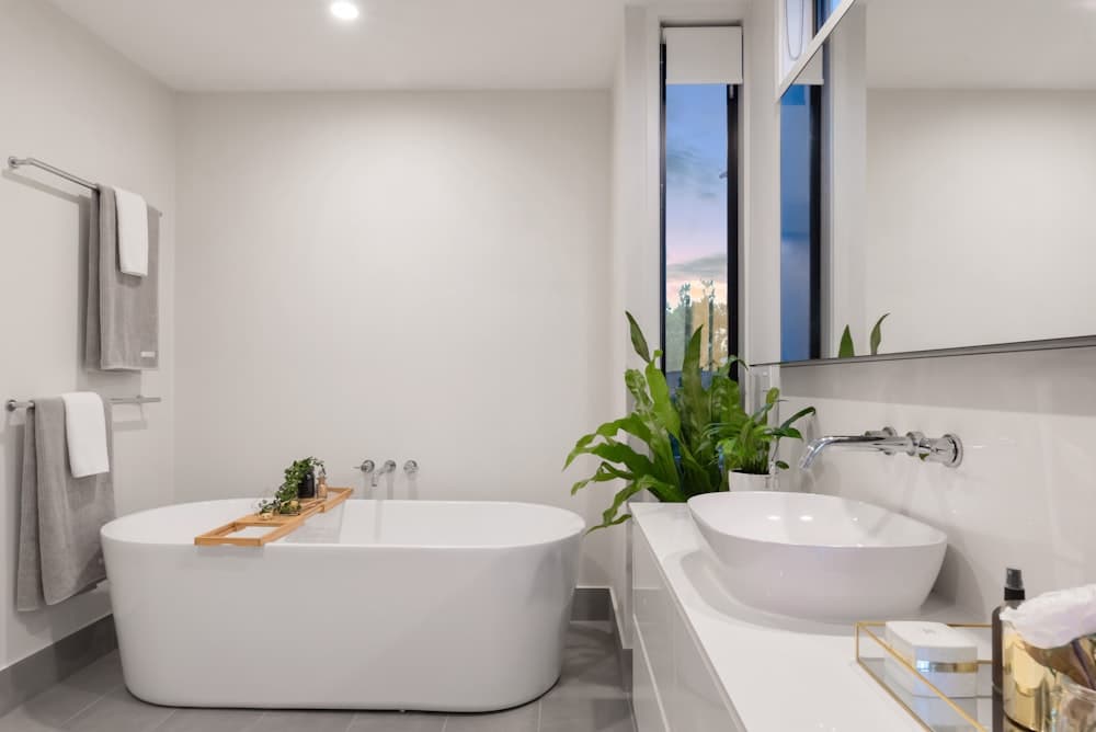 A newly installed bathroom suite (illustrative)
