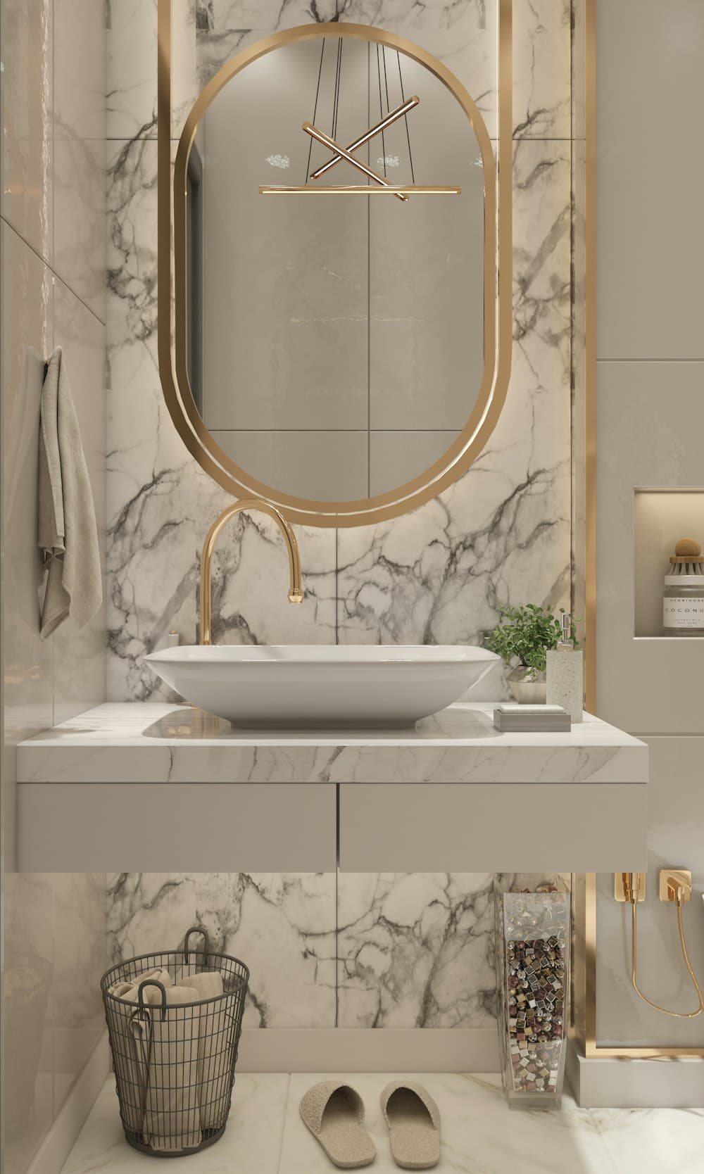 A modern shower valve and head (illustrative)